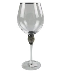 RED WINE GLASS WITH SILVER LINE
