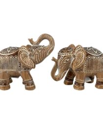 2ASST POLY ELEPHANTS DECOR