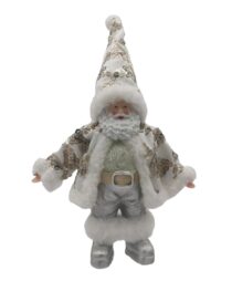 SANTA ORNAMENT 18CMH PLASTIC HEAD/HANDS
