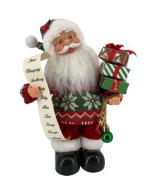 STANDING SINGING SANTA 27CMH W/ MUSIC & MOVEMENT (ELECTRIC)