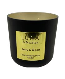 340G WAX WITH 3% FRAGRANCE OIL IN A COLORED GLASS JAR