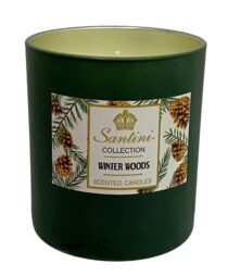 SCENTED CANDLE IN GLASS  GREEN / WINTER WOOD