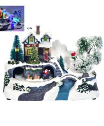 PLASTIC HOUSE W/LED LIGHT AND MOVEMENT (INCLUDING USB SLOT)